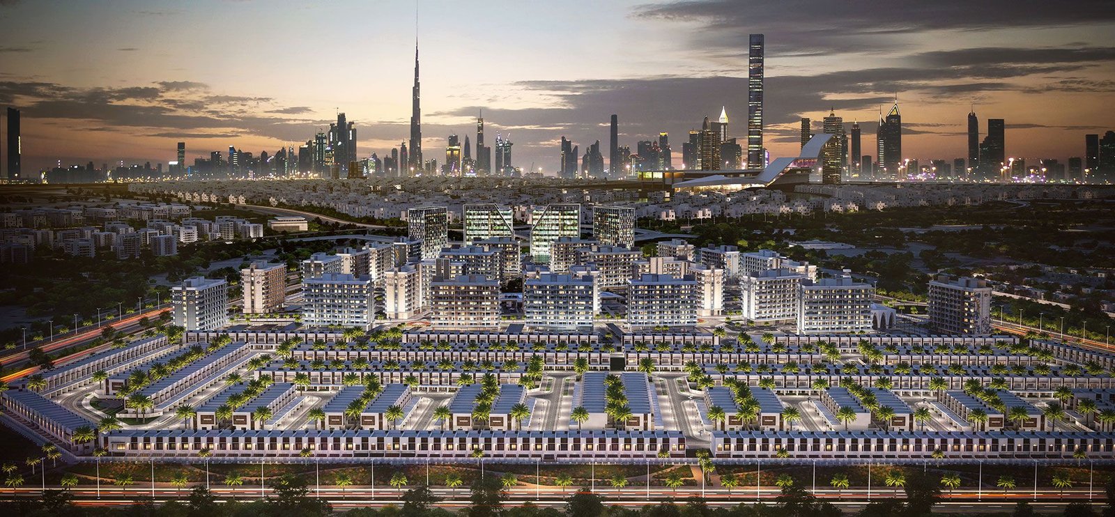 MAG City Dubai development in Meydan with luxury apartments, townhouses, greenery and modern amenities